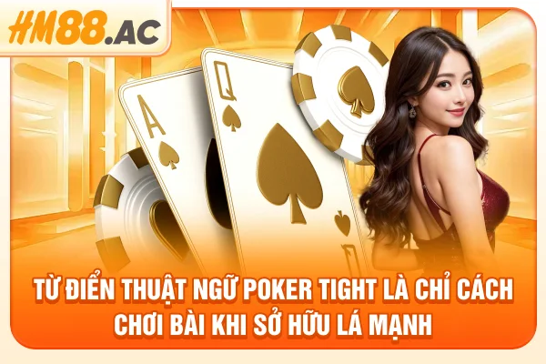 Từ điển thuật ngữ Poker tight là chỉ cách chơi bài khi sở hữu lá mạnh
